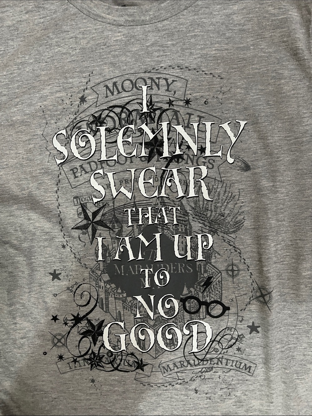 Harry Potter “I Solemnly swear that I am up to no good” gray tee shirt - Picture 2 of 3